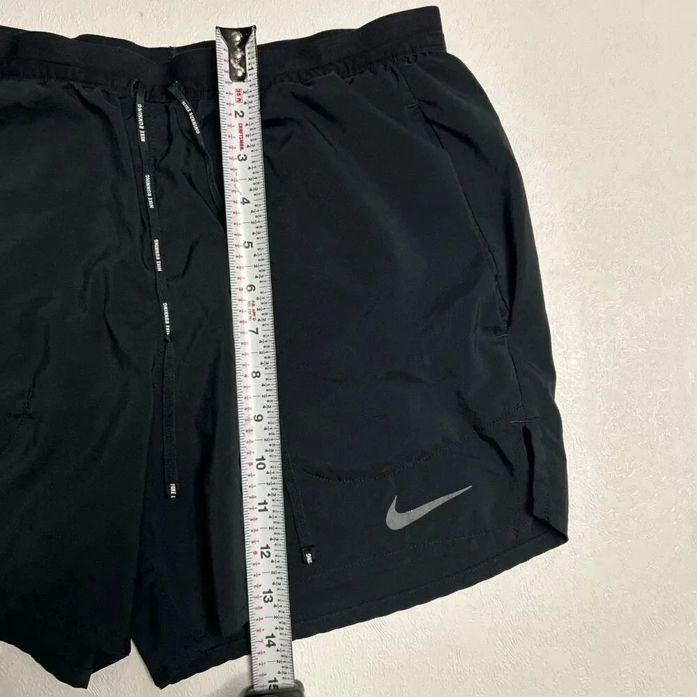 Nike Dri-FIT Black Running Shorts Reflective Logo Men’s Size Small